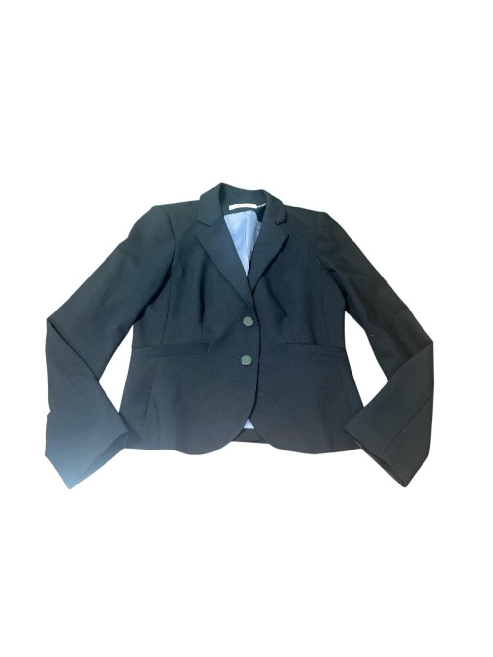 CALVIN KLEIN Women's Size 4 Black Blazer 2 Button Career Business Jacket